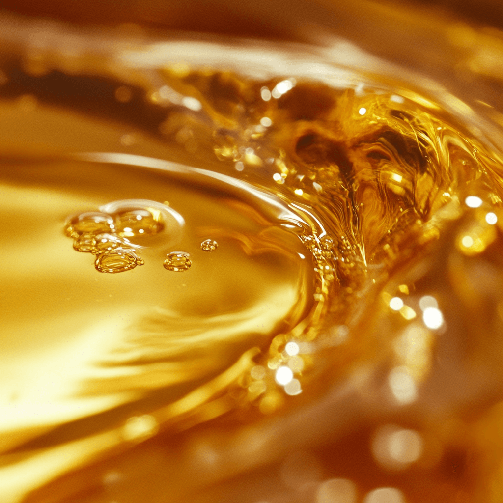 A close up shot of Olive Oil