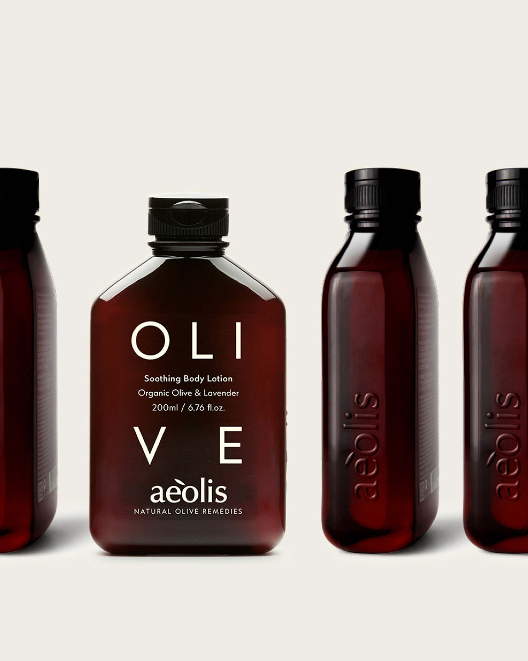 Bottle of Aeolis Olive Soothing Body Lotion.