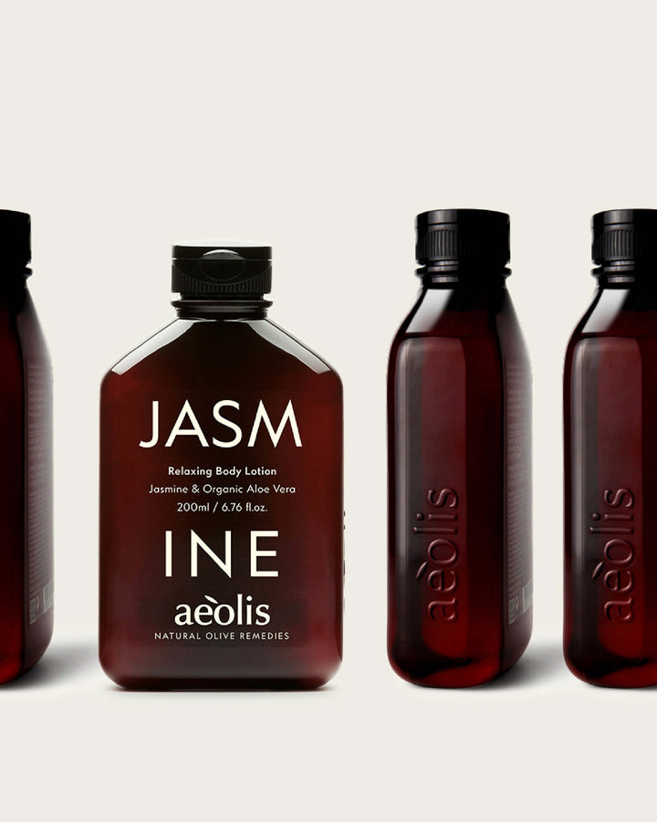 Aeolis Jasmine Body lotion on a light gray background