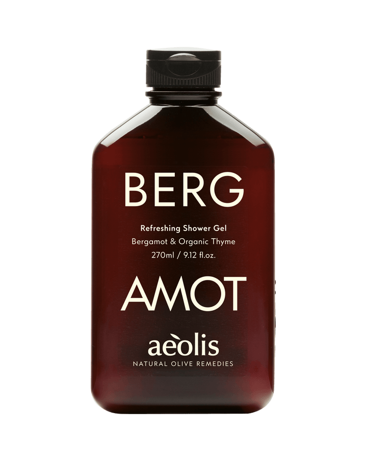 Bottle of Bergamot shower gel by Aeolis