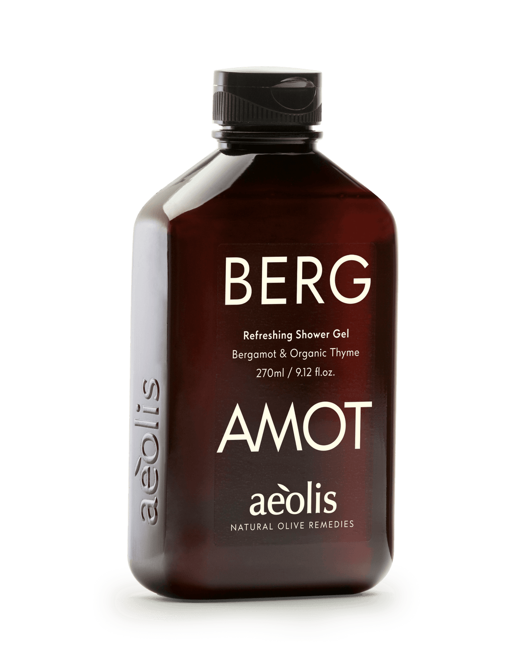 Bottle of Bergamot shower gel by Aeolis