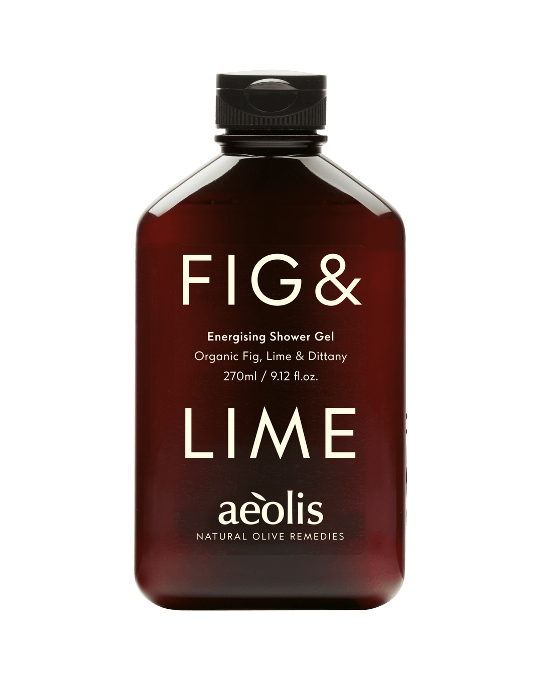 Bottle of Fig & Lime shower gel by Aeolis