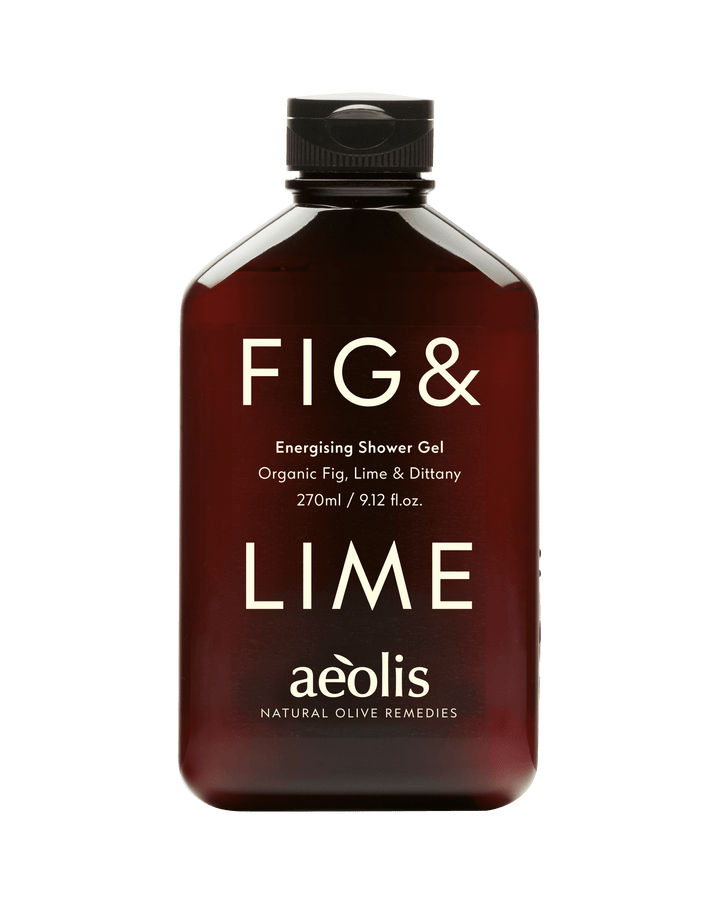 Bottle of Fig &amp; Lime shower gel by Aeolis