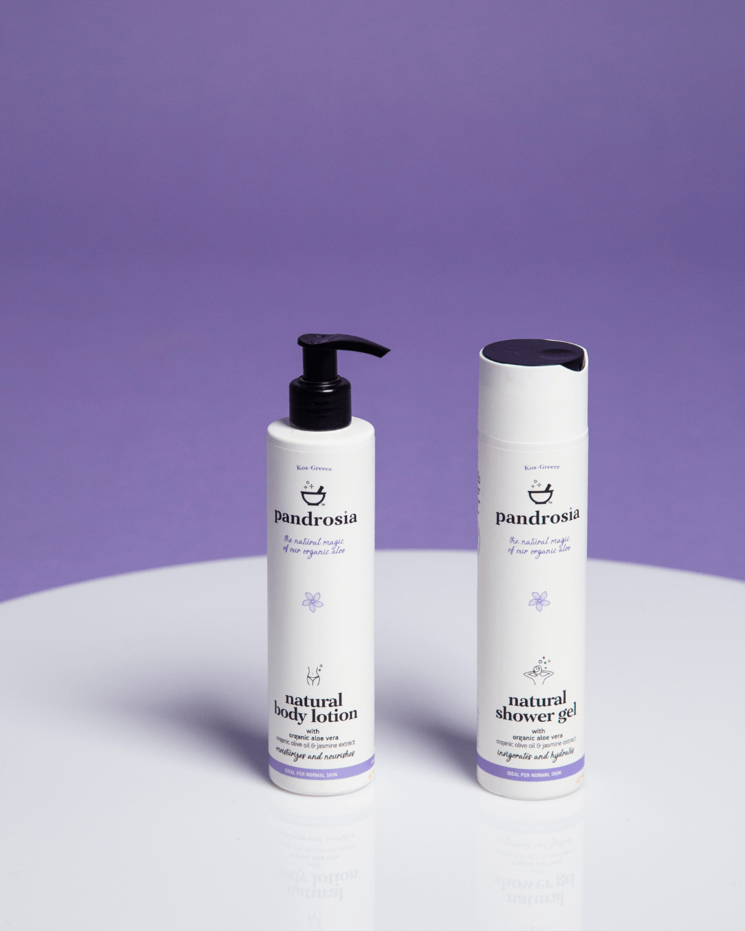 Shower Gel with Organic Aloe, Organic Olive Oil &amp; Jasmine